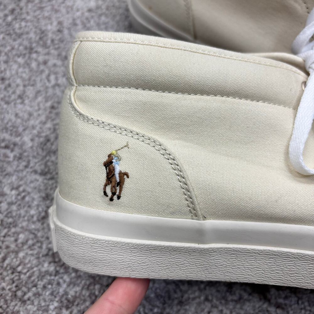 New! Polo Ralph Lauren Keaton Chukka boot sneakers color Ecru size 7.5 - Picture 5 of 9